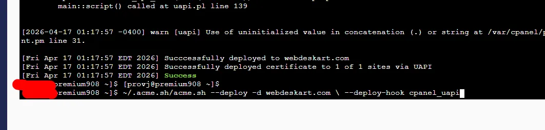 Auto Installation SSL cPanel