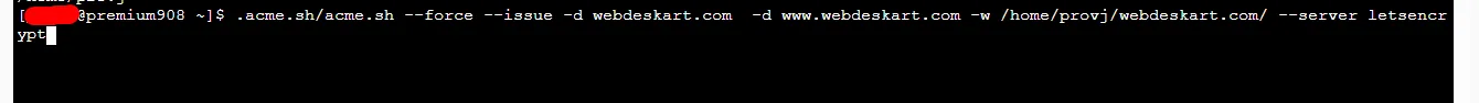 SSL Installation Command