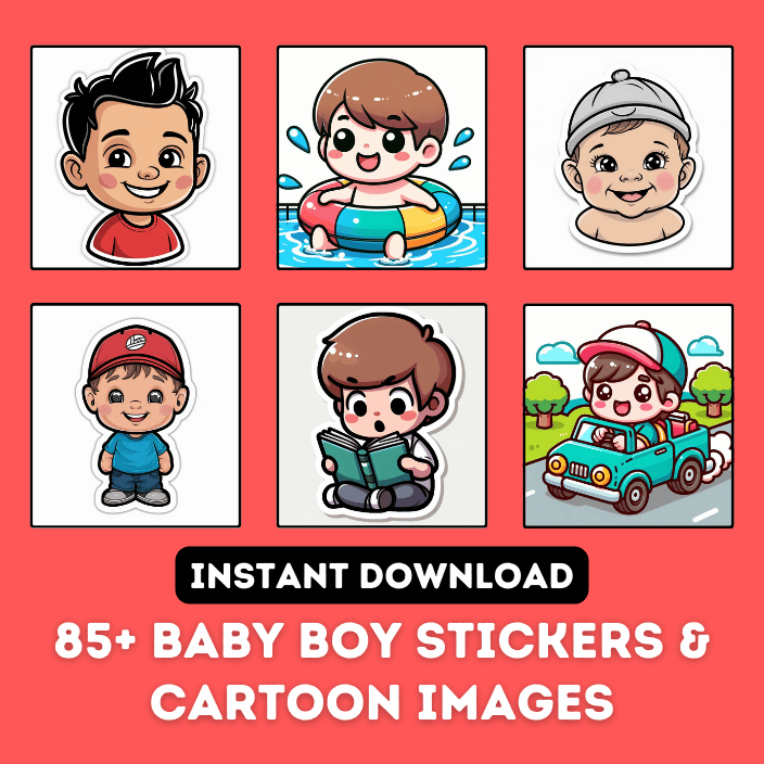 85+ Baby Boy Stickers & Cartoon Images